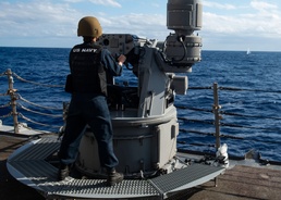 USS Curtis Wilbur Conducts Gunnery Exercise with HMCS Winnipeg