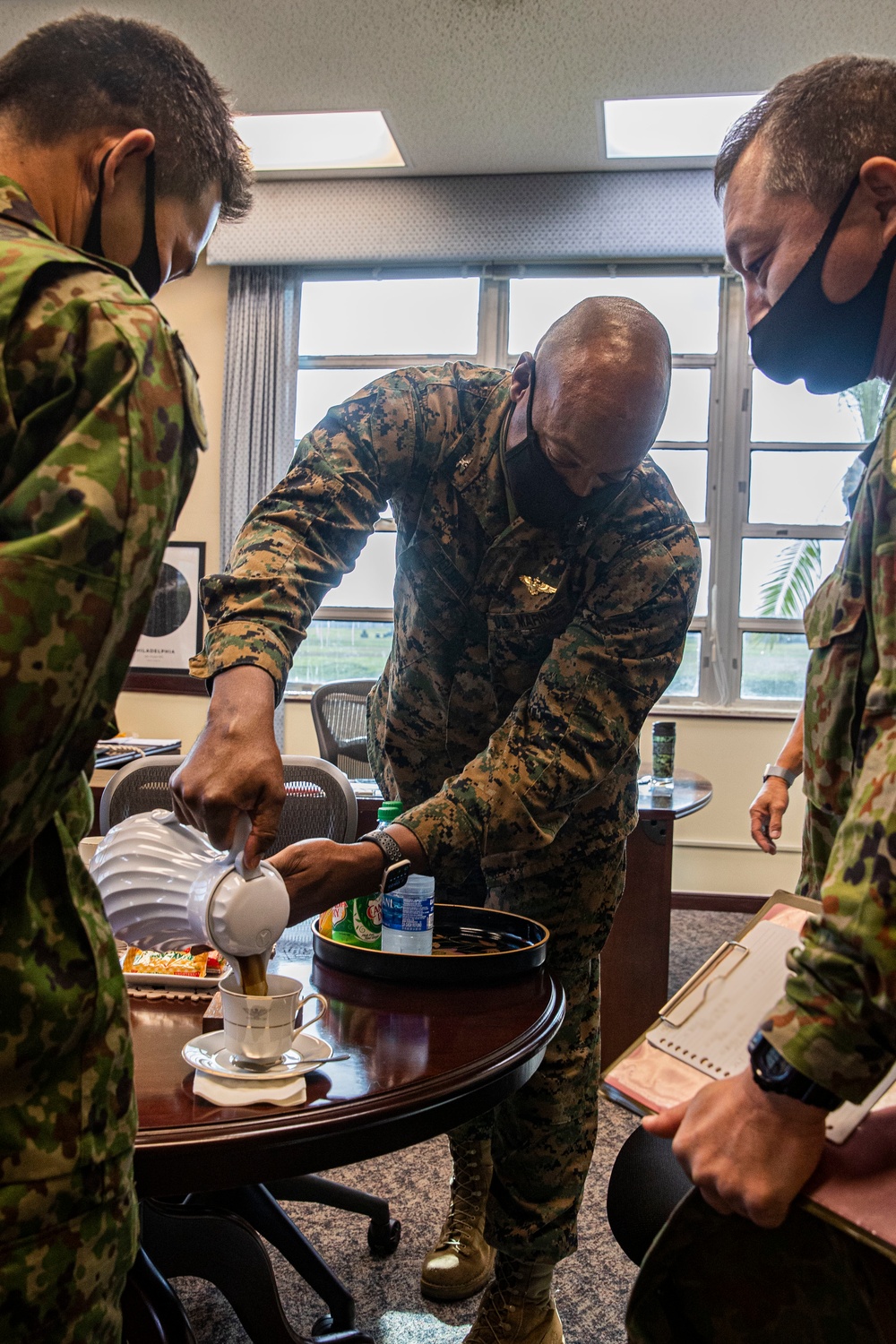 JGSDF takes a tour of MCAS Futenma