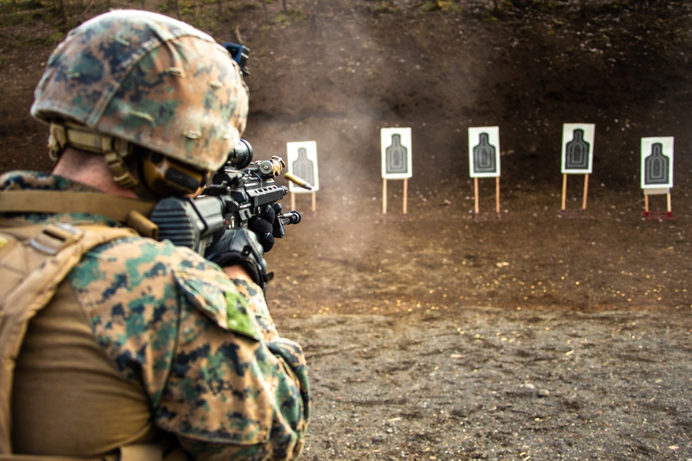 U.S. Marines participate in advanced marksmanship drills during exercise Fuji Viper 21.1