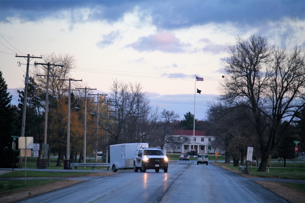 American Flag and Fort McCoy