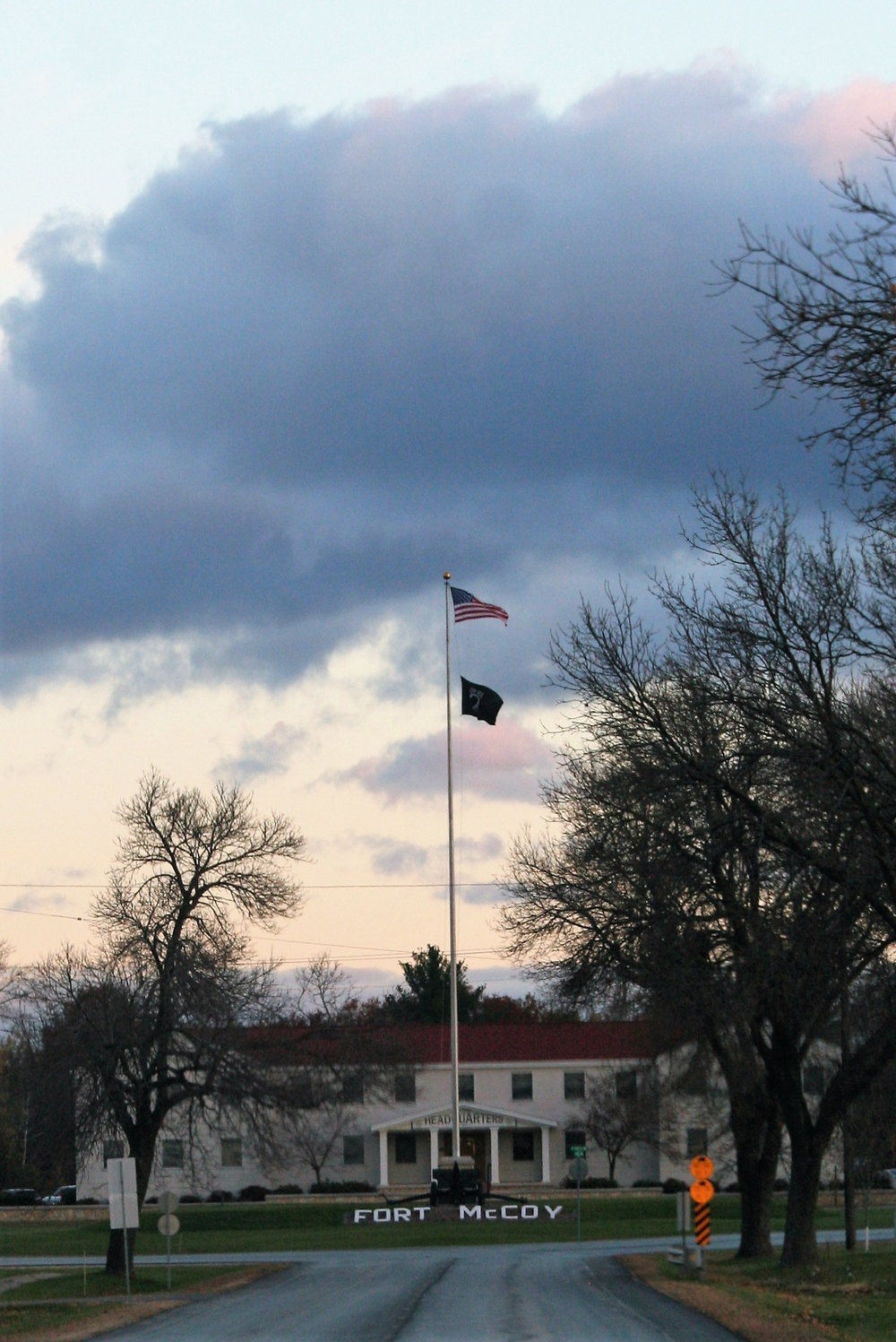 American Flag and Fort McCoy