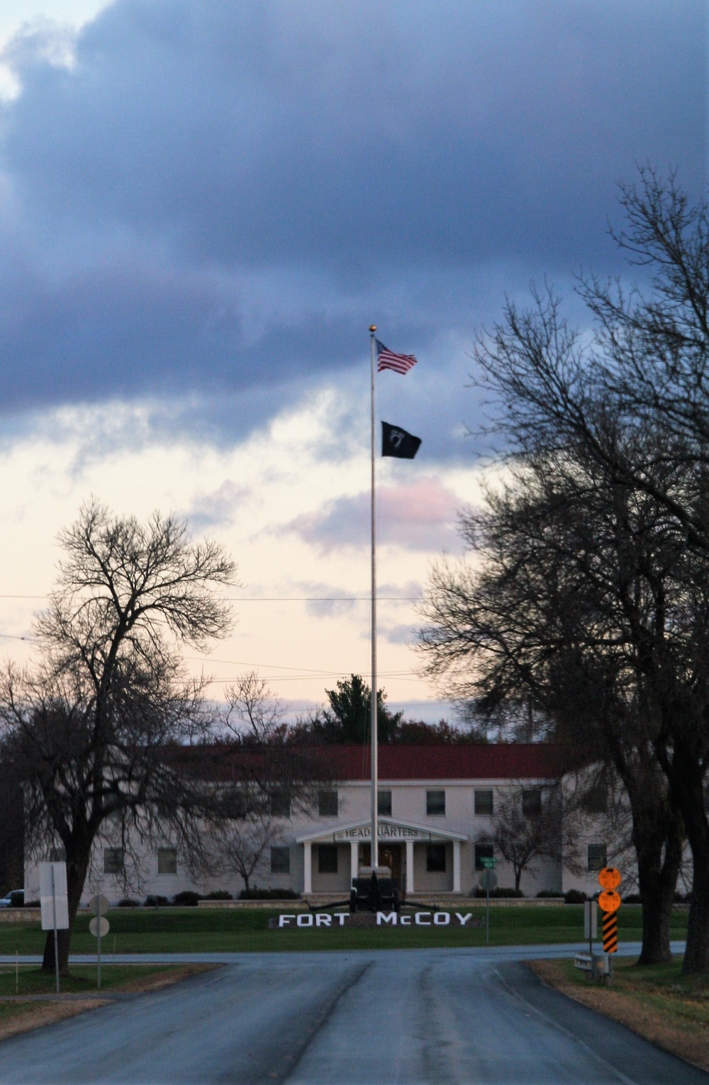 American Flag and Fort McCoy