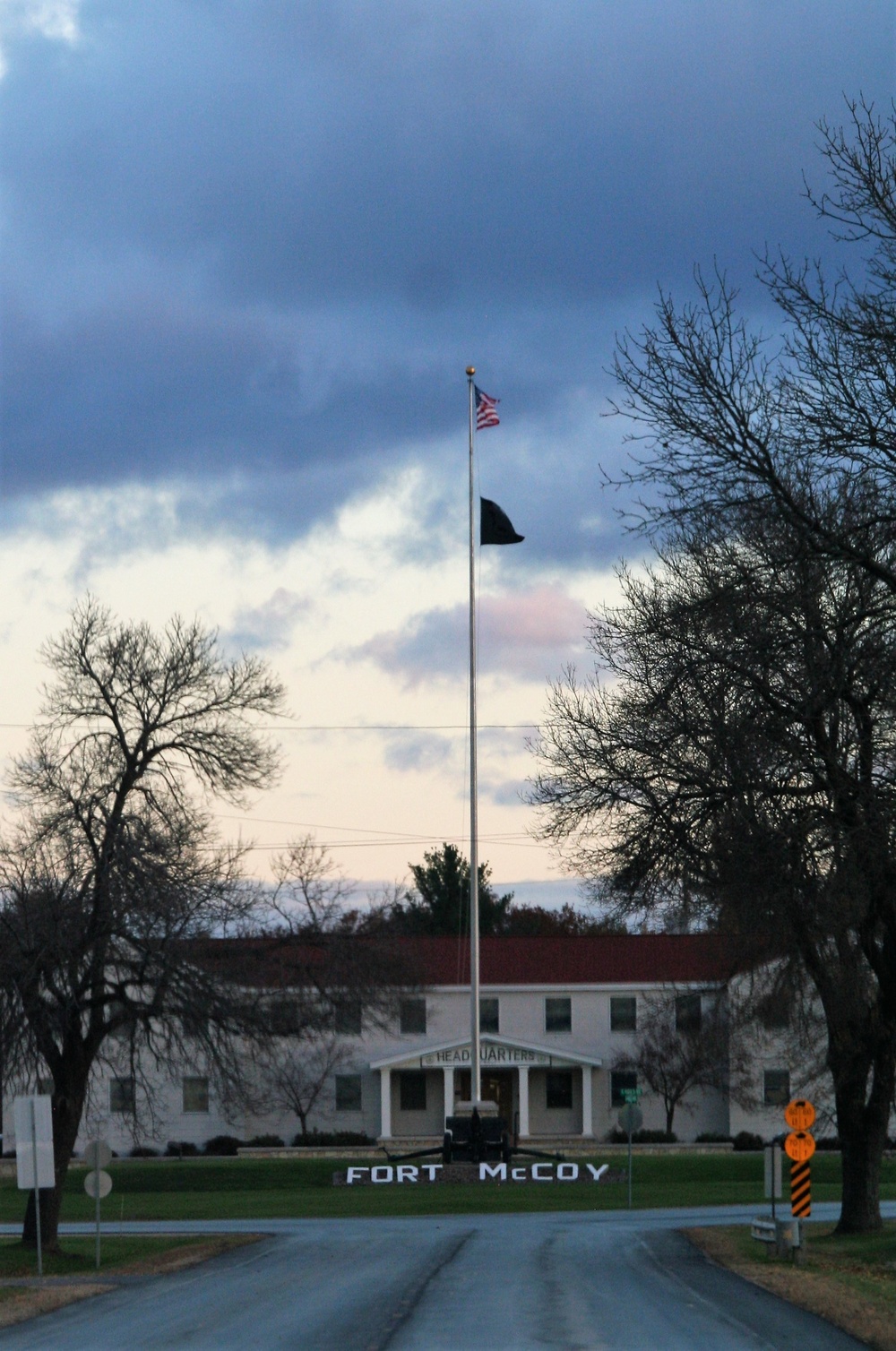 American Flag and Fort McCoy