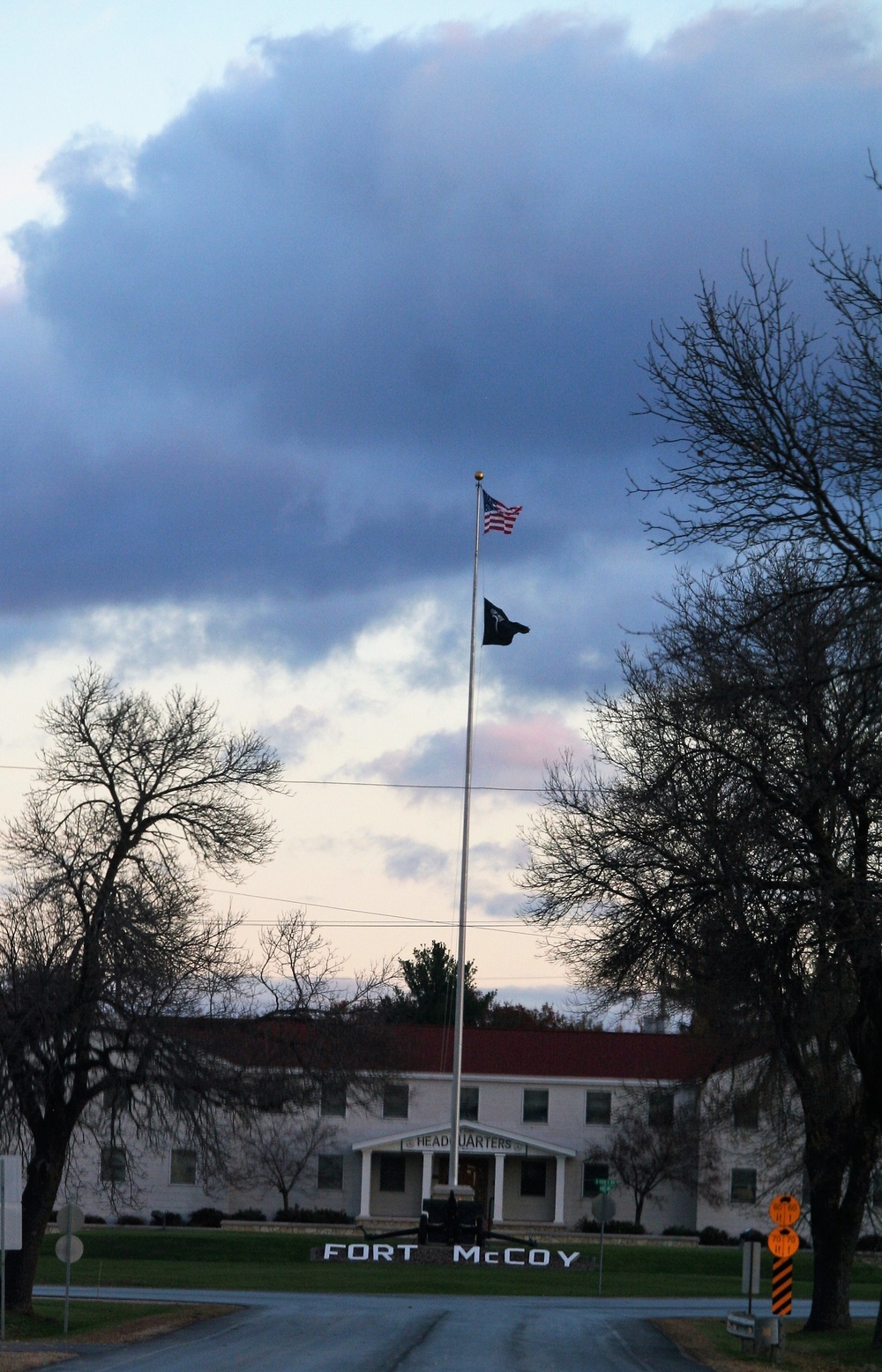 American Flag and Fort McCoy