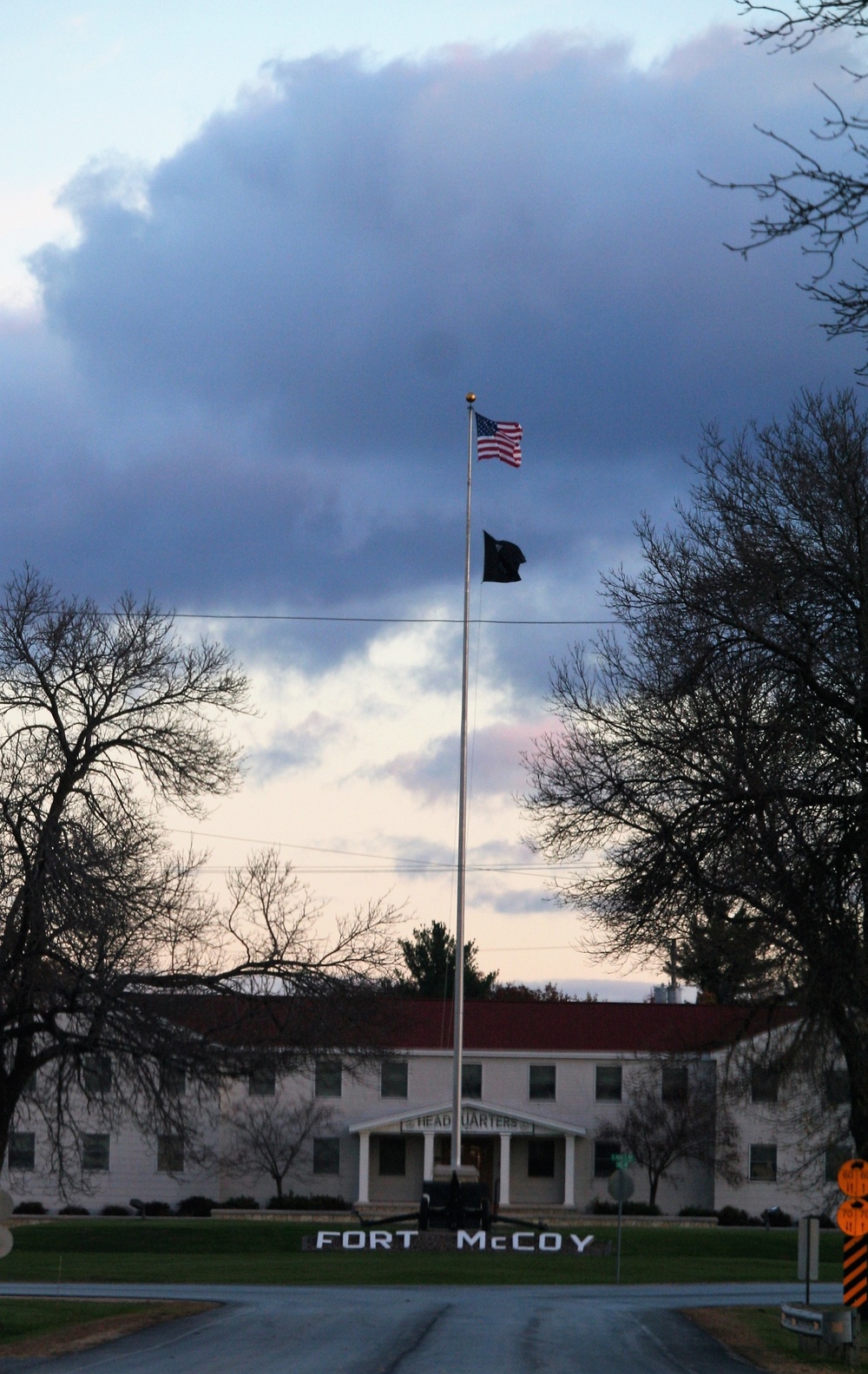 American Flag and Fort McCoy