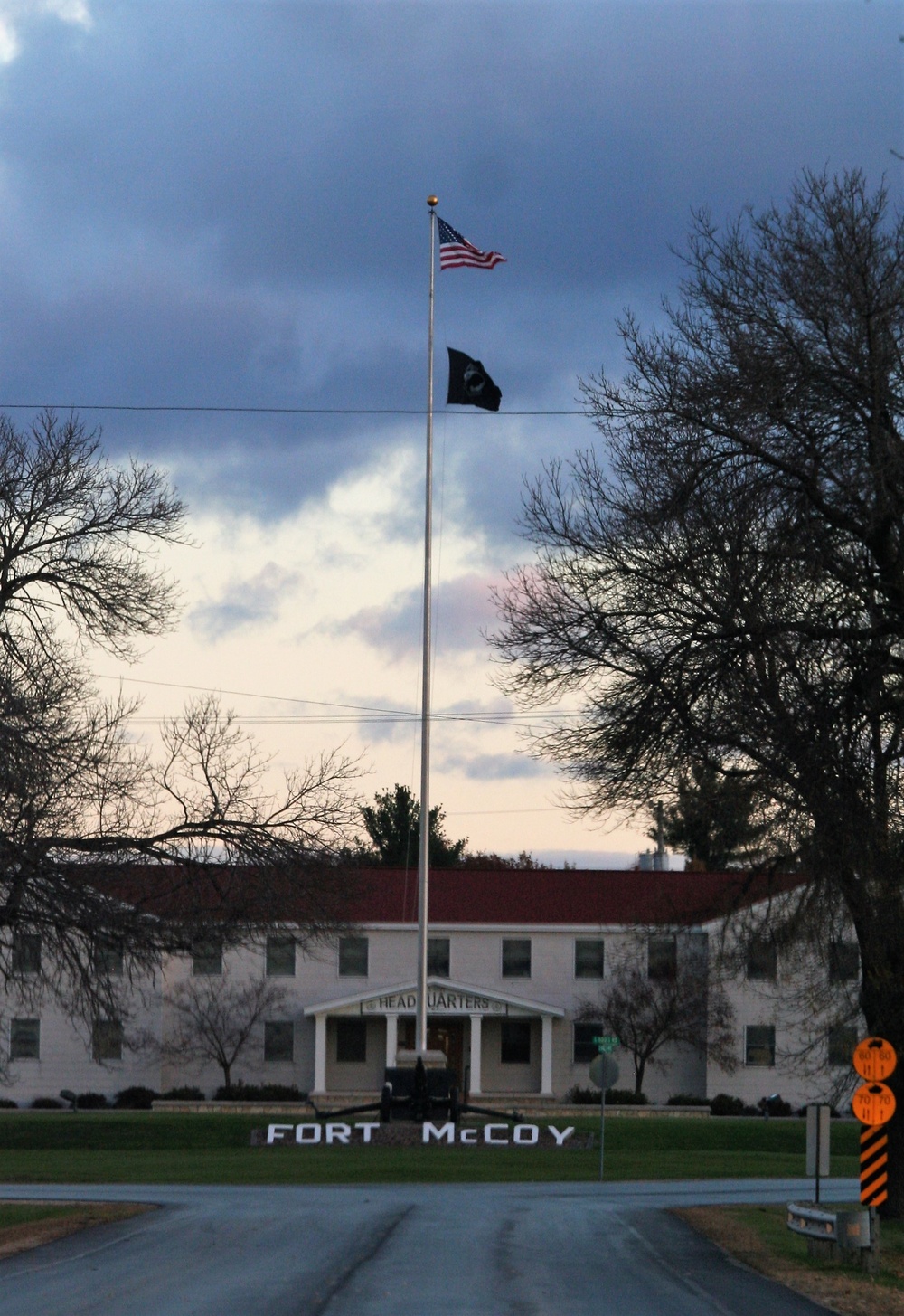 American Flag and Fort McCoy