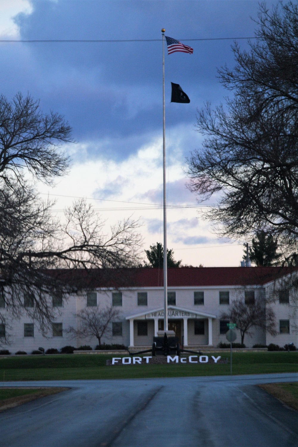 American Flag and Fort McCoy