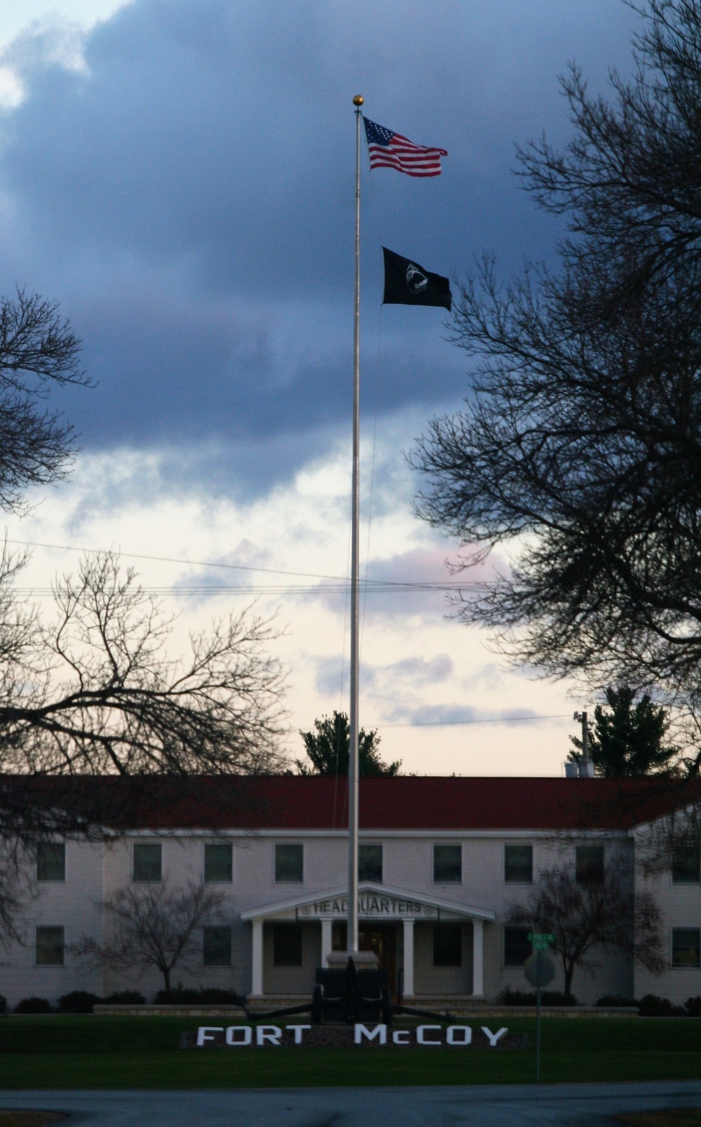 American Flag and Fort McCoy