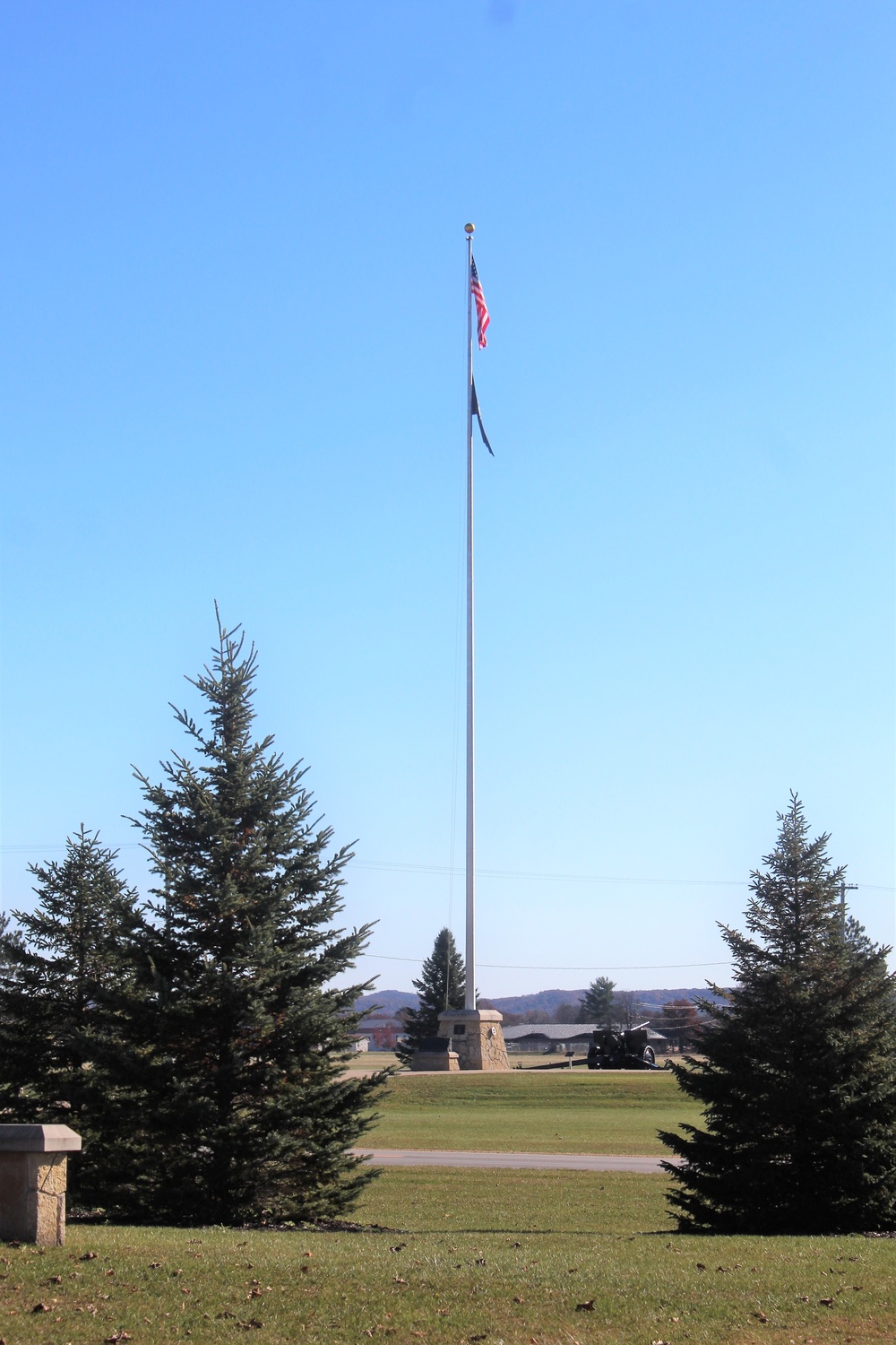 American Flag and Fort McCoy