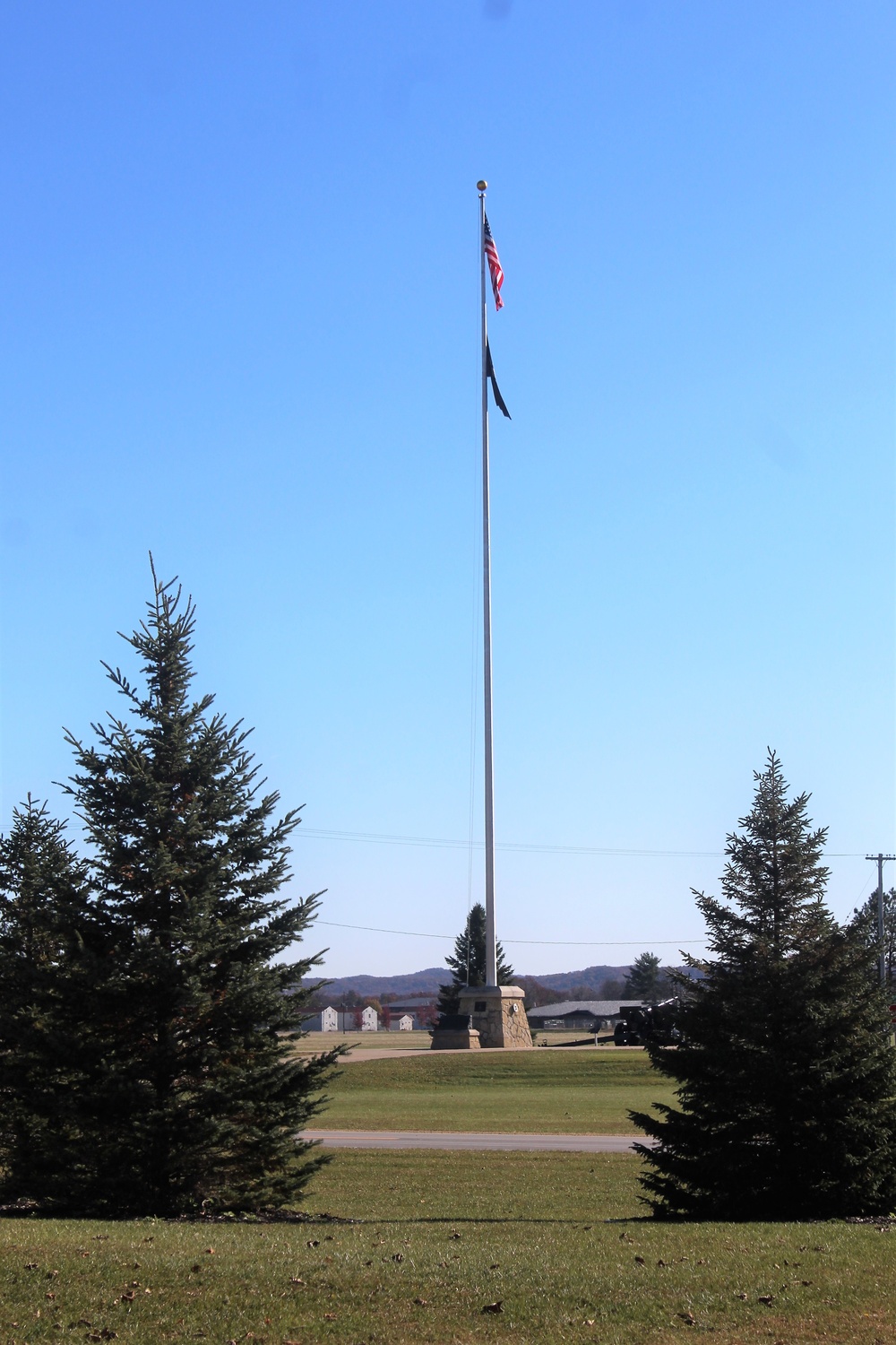 American Flag and Fort McCoy