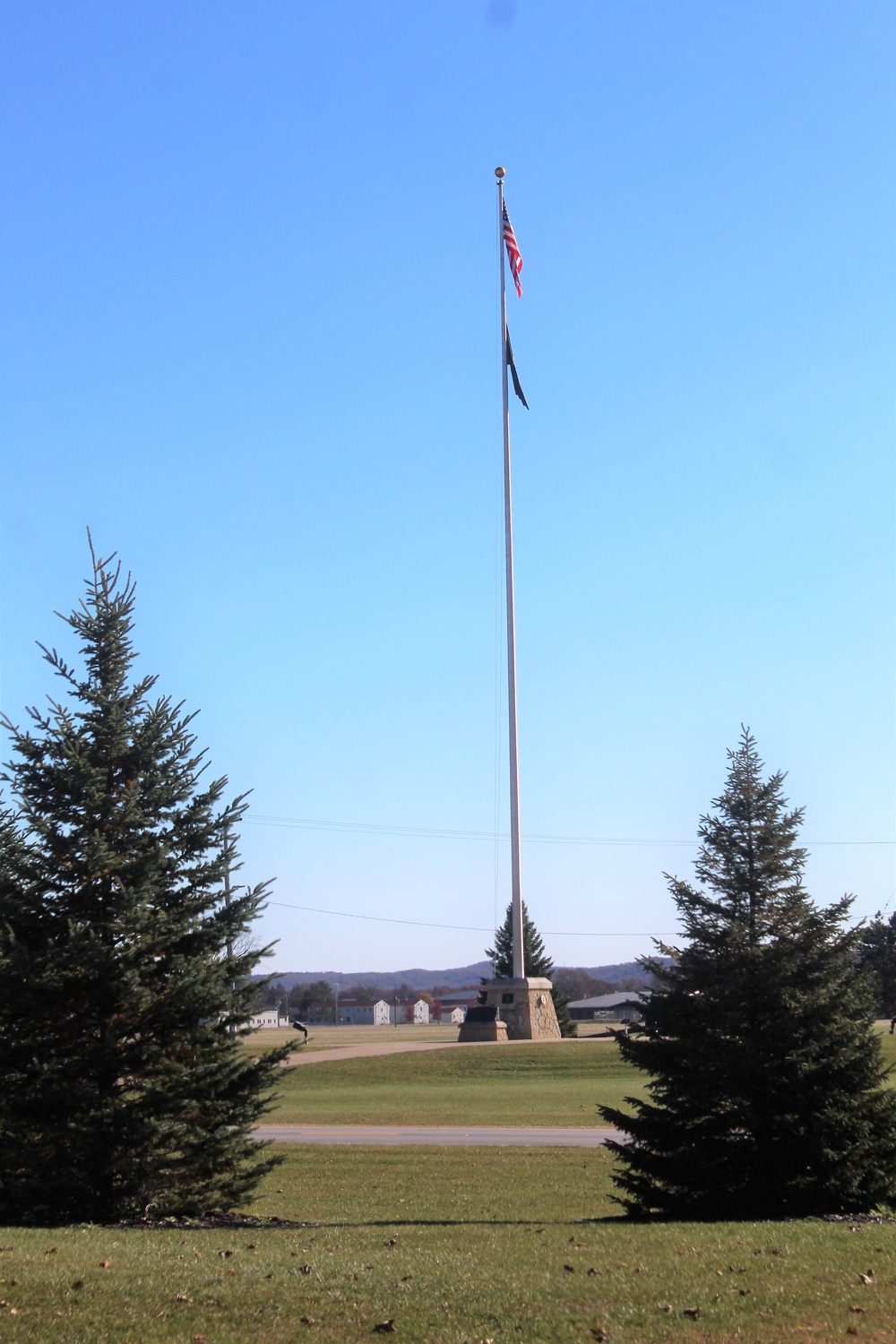 American Flag and Fort McCoy