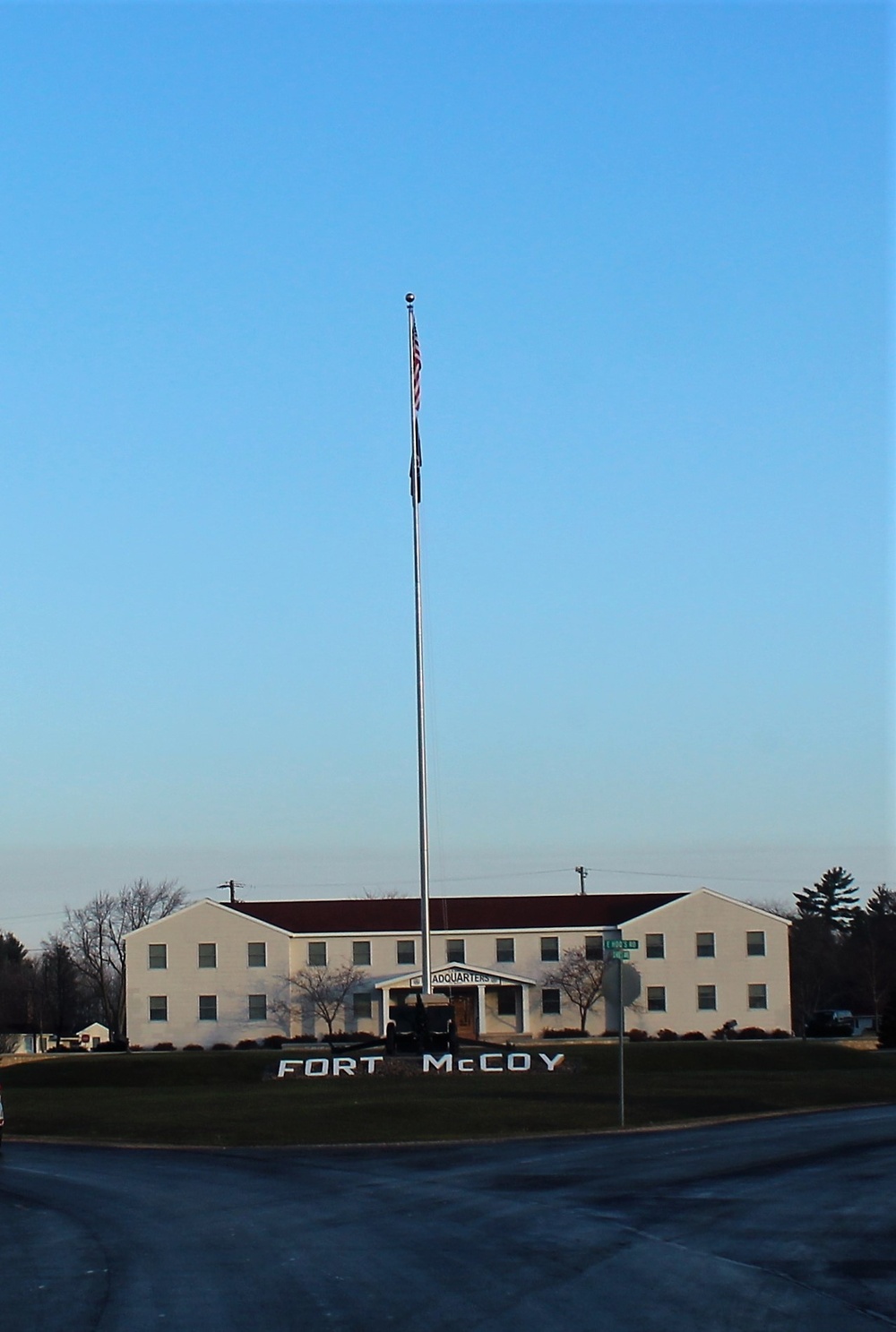 American Flag and Fort McCoy