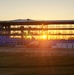 Sun sets on another day of barracks construction