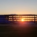 Sun sets on another day of barracks construction