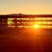 Sun sets on another day of barracks construction