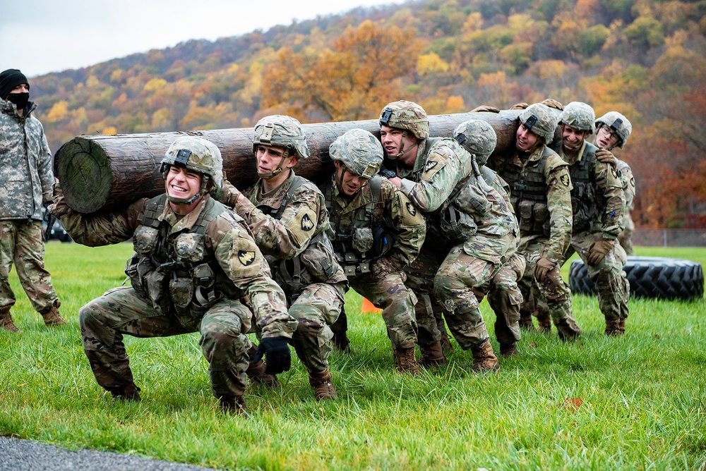 Cadet companies battle elements for 12 open spots for Spring Sandhurst