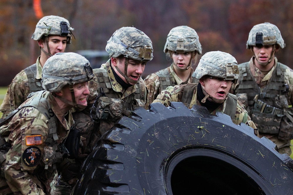 Cadet companies battle elements for 12 open spots for Spring Sandhurst