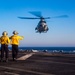 15th MEU Marines, USS Makin Island Sailors conduct helicopter flight operations while underway