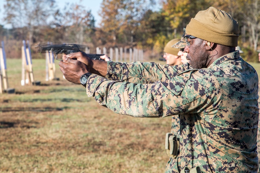 Marines, Sailors conduct pistol qualification during MEFEX 21.1