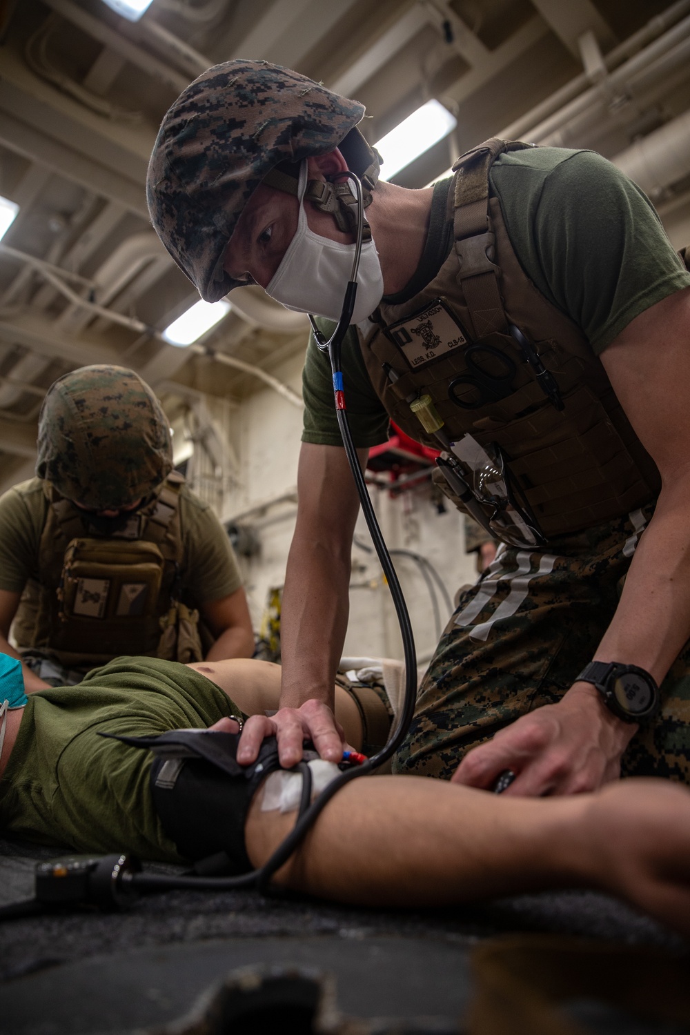 15th MEU Marines, Sailors conduct Valkyrie emergency fresh whole blood transfusion training aboard USS Somerset