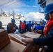 Sailors Transfer Boxes of food During RAS