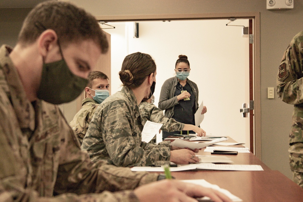 Airmen in-process at  Del Sol Medical Center in El Paso