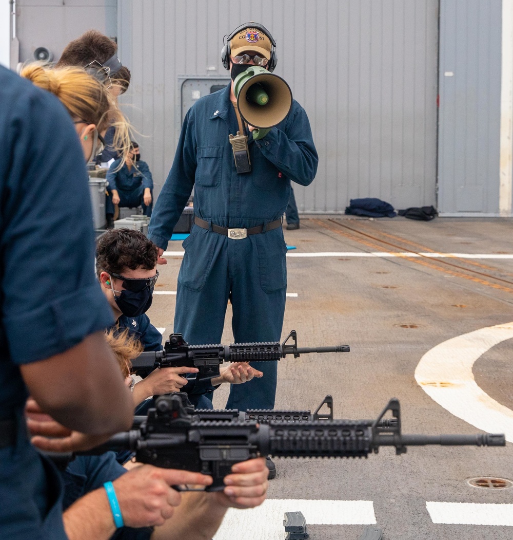 range Safety Officer Gives Instruction