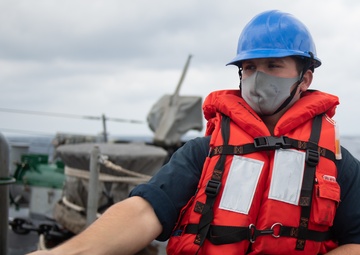 USS Barry Conducts a Replenishment at Sea