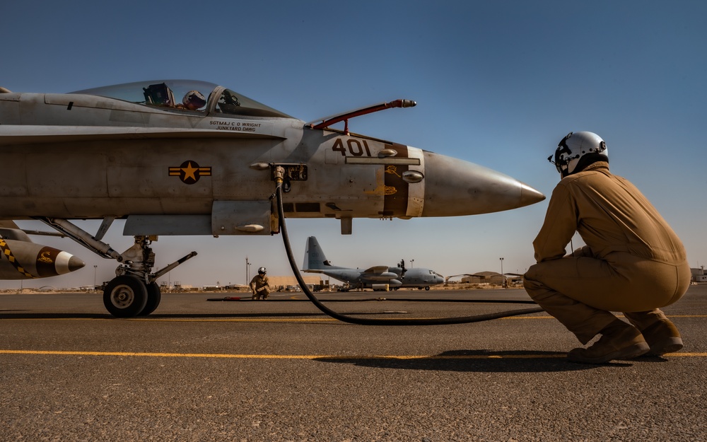 Air Delivered Ground Refueling of Carrier-based F/A-18s