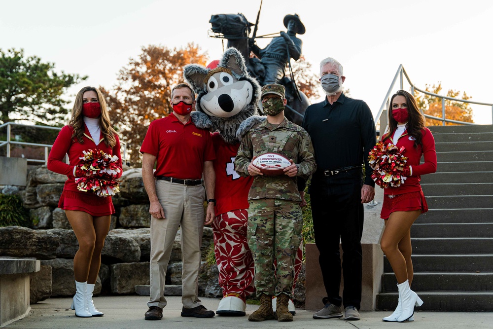 Kansas City Chiefs award football to Soldier of the Year