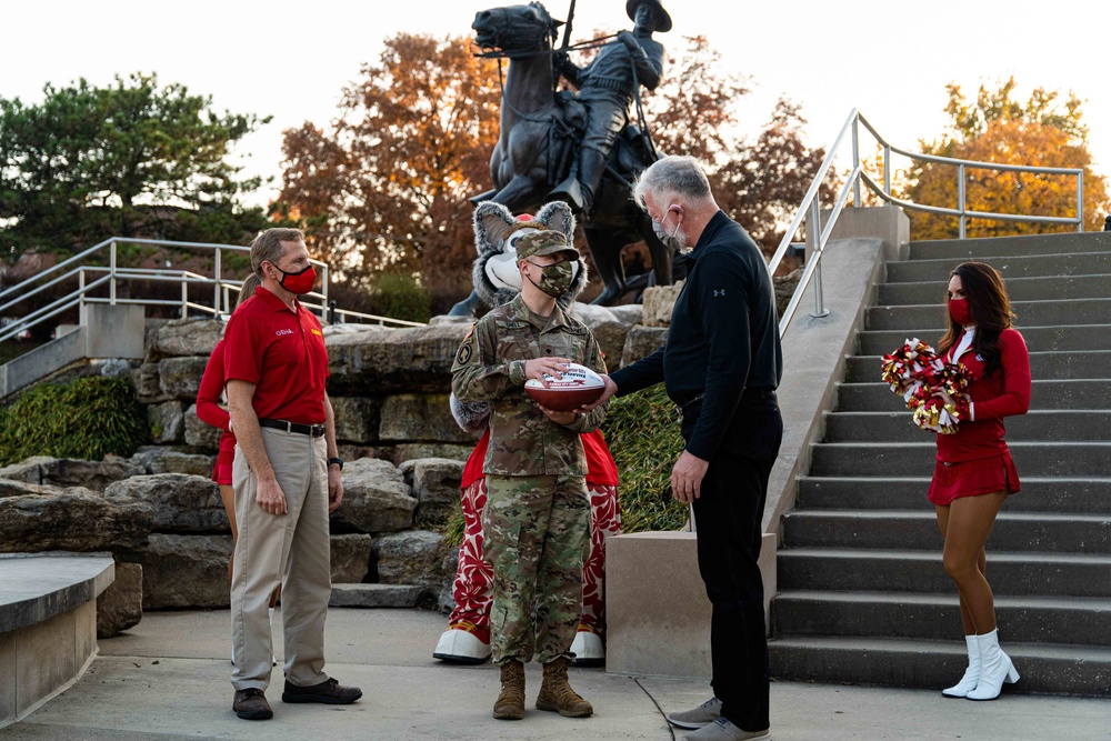 Kansas City Chiefs award football to Soldier of the Year