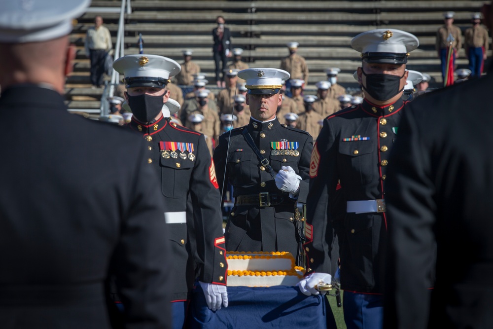 MCB Quantico Hosts Cake Cutting Ceremony at Butler Stadium