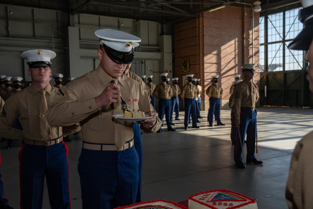 Marine Corps Air Facility 245th Birthday cake cutting ceremony