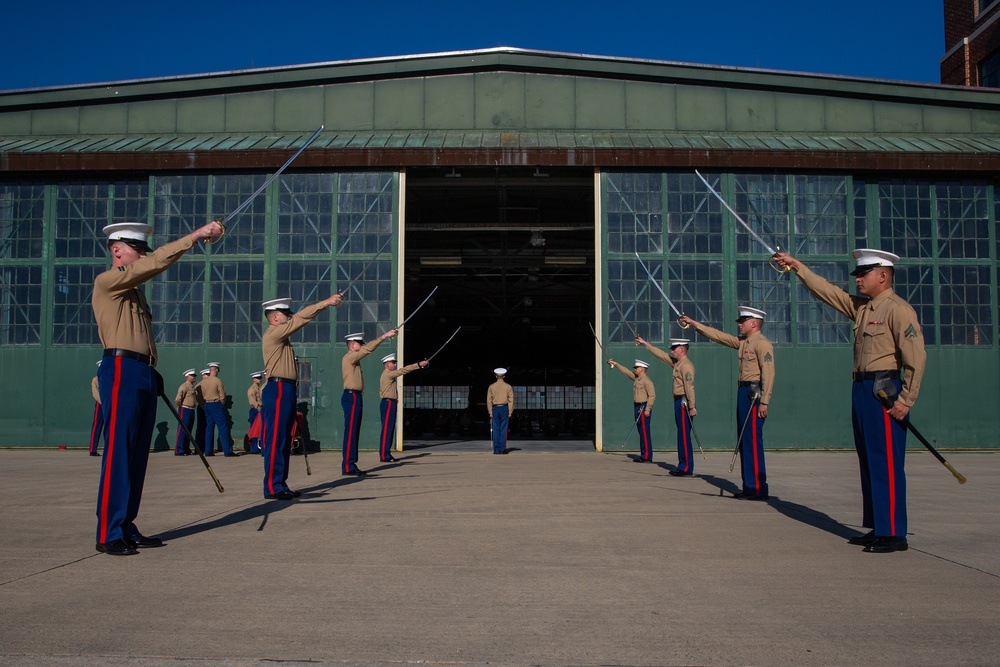 Marine Corps Air Facility 245th Birthday cake cutting ceremony