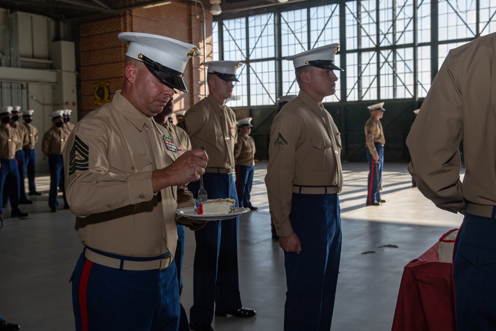 Marine Corps Air Facility 245th Birthday cake cutting ceremony