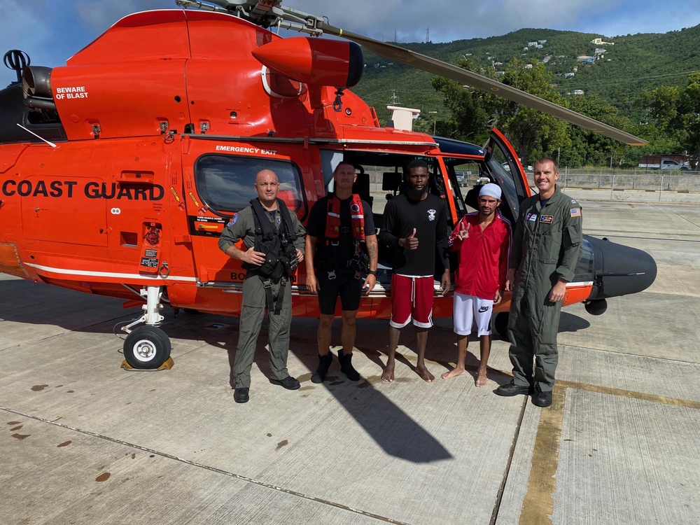 Coast Guard rescues 2 men from capsized vessel just off Norman Island, British Virgin Islands