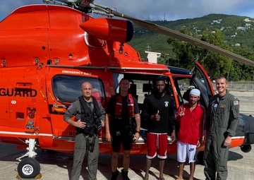 Coast Guard rescues 2 men from capsized vessel just off Norman Island, British Virgin Islands