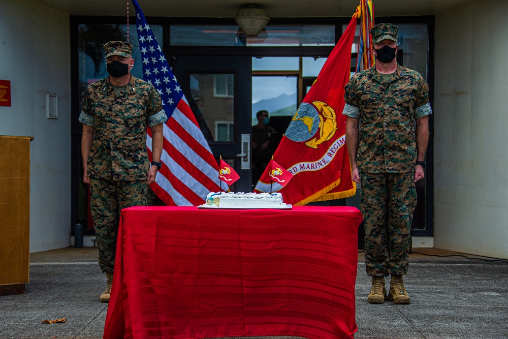 3rd Marine Regiment: Cutting the cake
