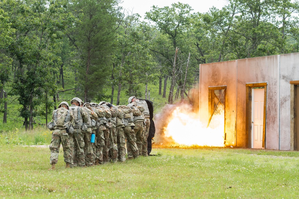 MG Paul Knapp, Wisconsin National Guard Adjutant General, visits the 173rd BEB training at Fort McCoy