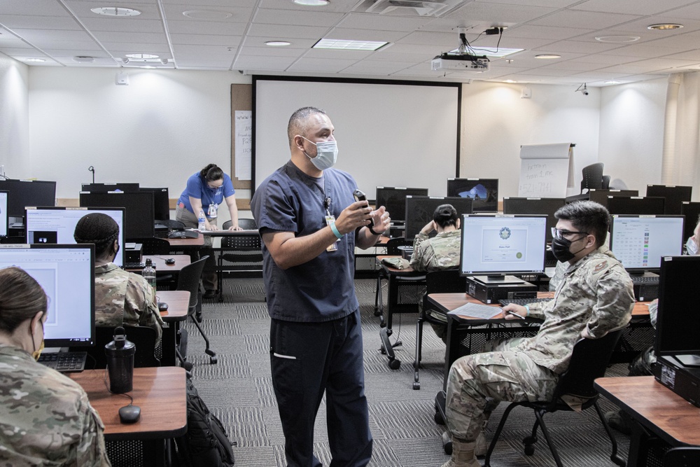 Airmen in-process at the University Medical Center of El Paso