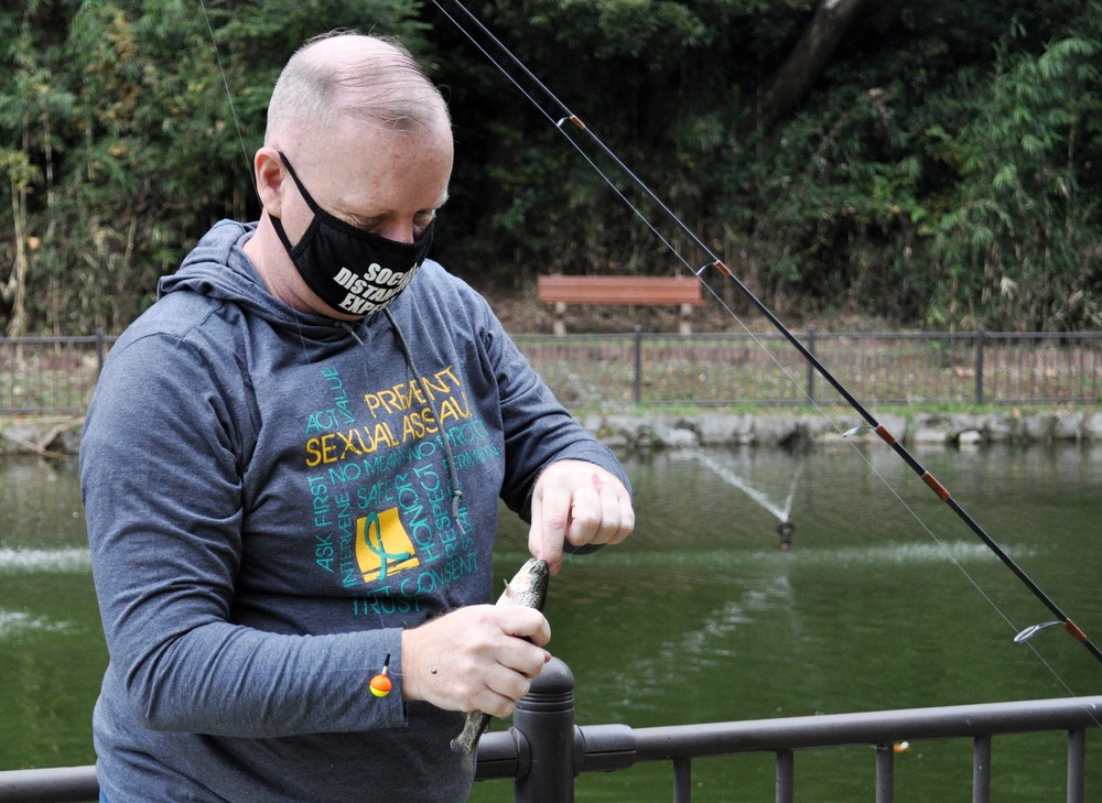 Camp Zama trout fishing derby a hit with families
