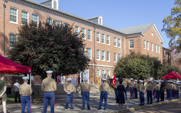 TECOM Hosts Marine Corps Birthday Cake Cutting Ceremony at Yale Hall