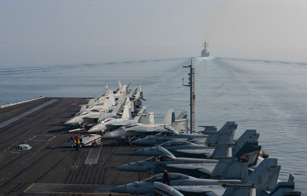 Nimitz Transits the Strait of Hormuz