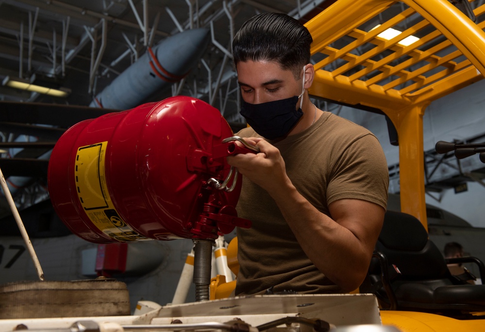 Nimitz Sailor Fuels Tractor