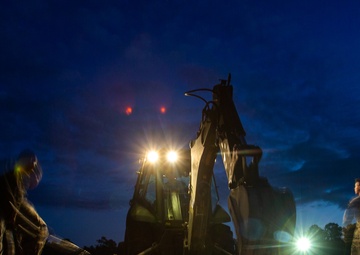 Marines partner with Seabees to conduct base repair after attack training