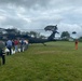 U.S. Army helicopter crew transports aid in Panama