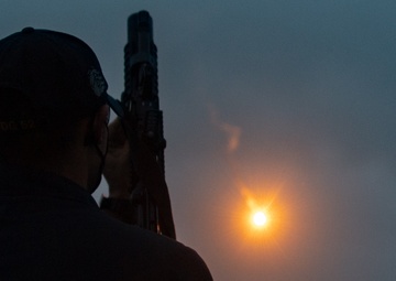 USS Barry Conducts a Flare Excercise