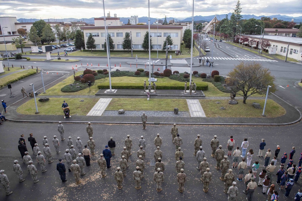 Veterans Day Retreat ceremony