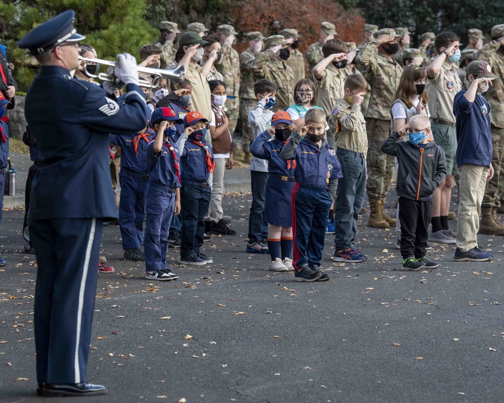 Veterans Day Retreat ceremony