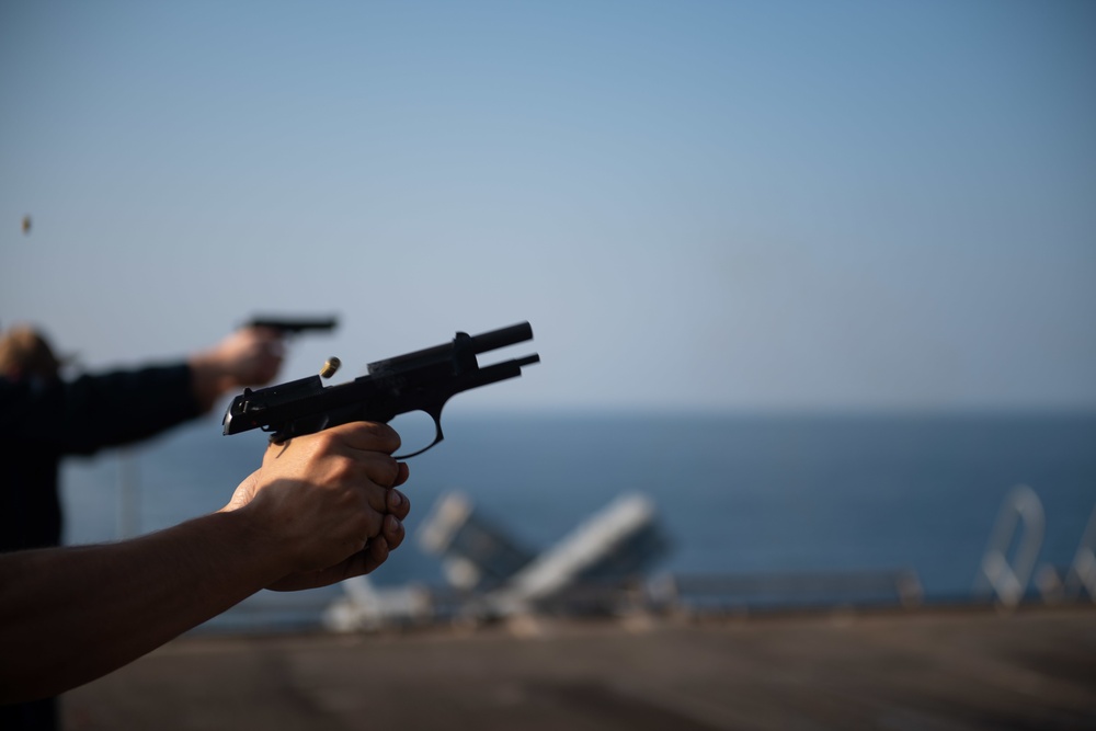 Princeton Sailors participate in 9mm Gun Shoot